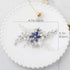 Olbye Blue Rhinestone Wedding Hair Comb Bridal Accessories for Bride and Bridesmaids Silver Hair Piece