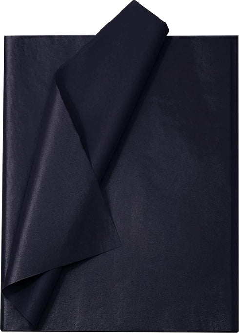 Ueerdand 105 Sheets Black Tissue Paper for Gift Wrapping, Bulk Craft Papers for DIY Artworks (12 x 20 Inches)