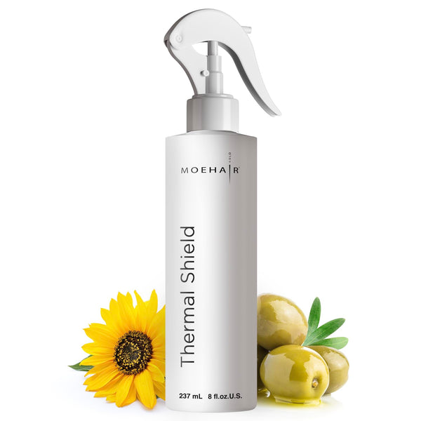 MOEHAIR Heat Protection Spray for Hair (8 Fl Oz) | Natural Oil-rich Ingredients | Strong, Shiny, Anti-frizz Hair