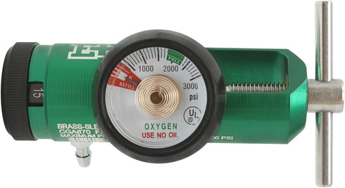 Ever Ready First Aid Oxygen Regulator, CGA-870 Gauge Flow Rate with Wrench Key - 0-15LPM