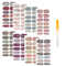 SIUSIO 112pcs Nail Wraps, 8 Sheets Full Nail Polish Strips, Gradient Glitter Stickers with Crystal Glass Nail Files