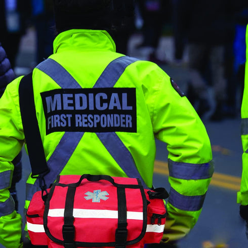 NOVAMEDIC 17 9 7 Professional Red First Responder Bag x x | Empty EMT Trauma Kit Carrier with Removable Dividers