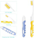 2Pcs Travel Toothbrush Kit, Portable Soft Bristles Folding Toothbrush for Camping Hiking