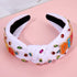 Mexican Headband for Women - Cinco De Mayo Beaded Fiesta Knotted Headband with Rhinestone Crystal Embellishments