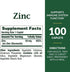 Nature's Bounty Zinc 50 mg Caplets, Unflavored, 100 Count, Pack of 2