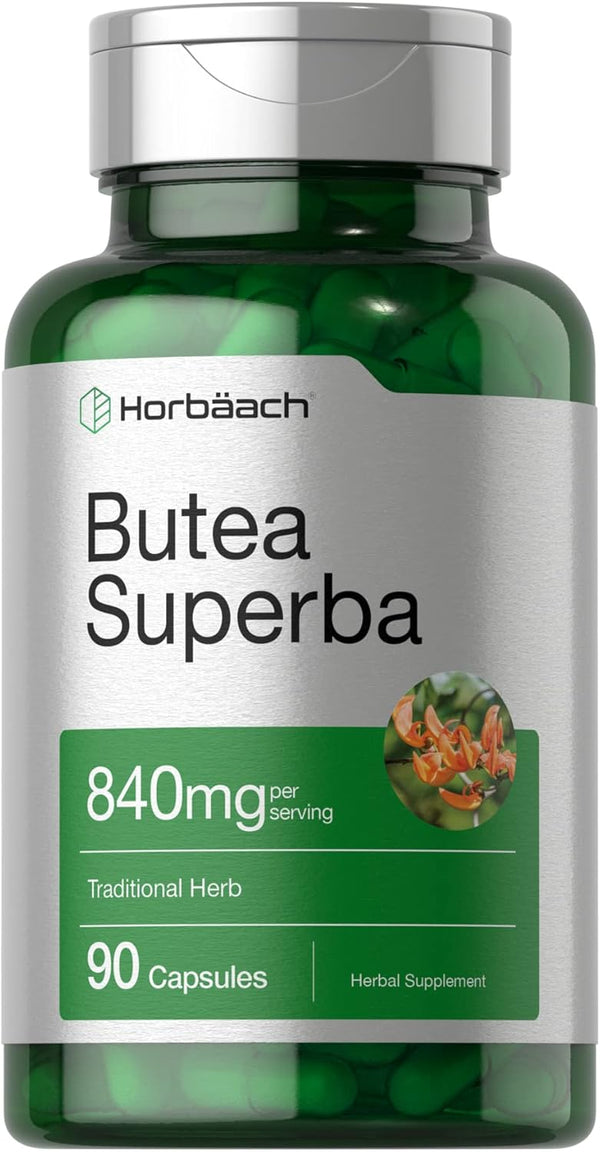 Horbaach Butea Superba Root 840mg | 90 Capsules | Male Performance | Non-GMO, Gluten Free