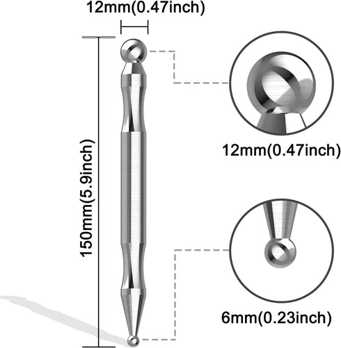 Stainless Steel Acupuncture Massage Pen - Deep Tissue Reflexology Tool