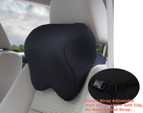 Tektrum Orthopedic Entire Back Support - Full Lumbar Cushion for Car & Headrest Neck Pillow Kit