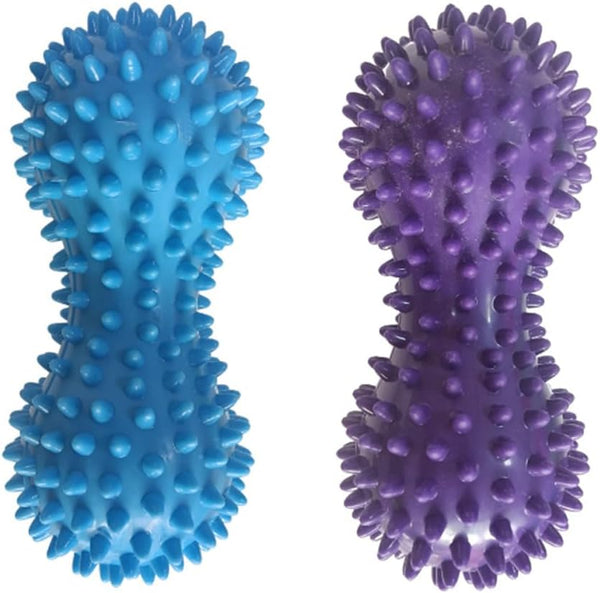 SquEqu 2 Pack Peanut Massage Ball Roller Spiky Double Lacrosse Balls Trigger Point
