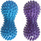SquEqu 2 Pack Peanut Massage Ball Roller Spiky Double Lacrosse Balls Trigger Point