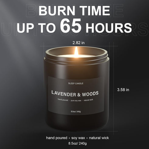 Set (1.1lb, 480g) Scented Candles for Men, BOYUJK Candles for Home Scented, Candle for Stress Relief and Promote Sleep
