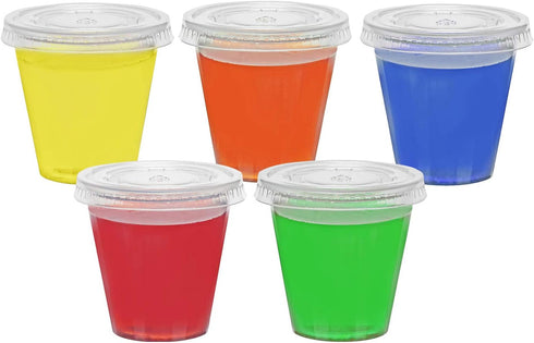 Party Essentials N201312 Squeezable Plastic Gelatin/Jello Shot Glasses, 25 Sets, 2 oz. Clear