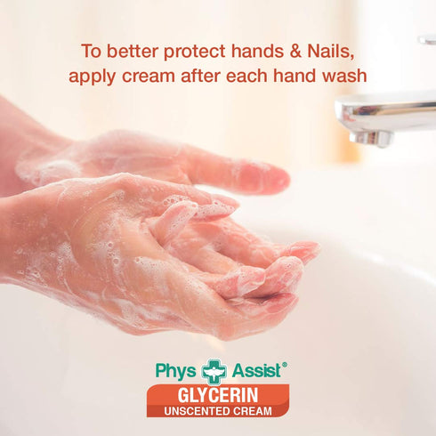 PhysAssist Oncology Glycerin Unscented Moisturizer Cream for Dry Stressed Skin, Fragrance Intolerances after Radiation
