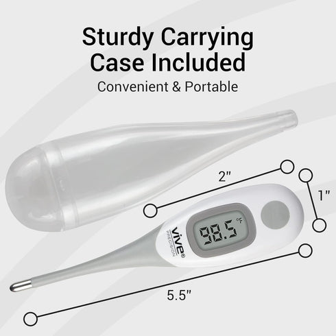 Smart Oral Thermometer - Medical Grade Body Temperature Reader for Adults & Babies, Digital Fever Monitor with App