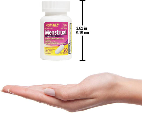 HealthA2Z (90 Counts) Menstrual Complete Pain Relief Tablets | Relieves Cramps, Bloating, Fatigue, Backache & Headache