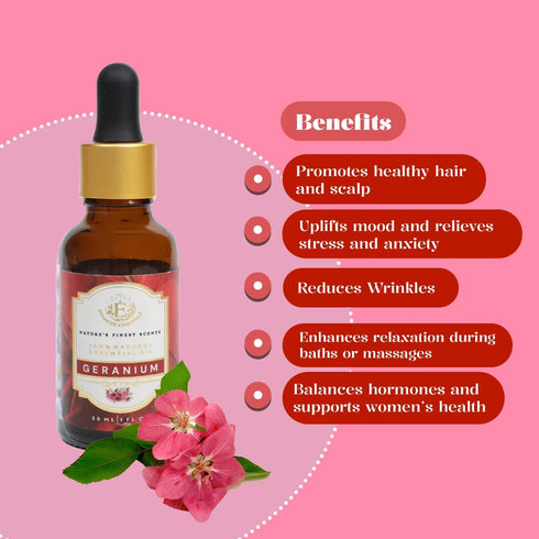 Indian Geranium Essential Oil A Monsoon Blossom from Tamil Plains, Hand-Distilled to Reveal the Verdant Elegance