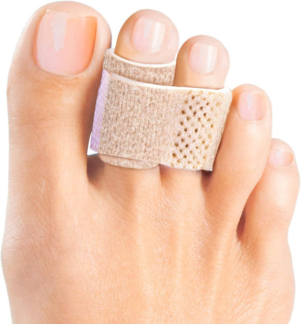 Welnove 6Pcs Hammer Toe Straightener, Cushioned Bandages for Correcting Hammer, Broken, Crooked & Overlapping Toes