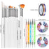 Teenitor Nail Art Brushes, 3D Nail Art Painting Kit with 15 Gel Brushes, 5pcs Dotting Pen, 12 Colors Rhinestones