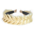 TOECWEGR Braided Headband with Tooth, Wide Braid Messy Hair Hoop for Women Fashion Accessories (613 Blonde)