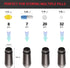 Small Pill Case Waterproof Keychain, Portable Aluminum Alloy Pill Container for Pocket or Purse (Gray)
