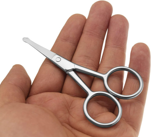 Safety Hair Scissors, Stainless Steel Blunt Tip Scissor for Professional Grooming, Hair Cutting for Men & Women