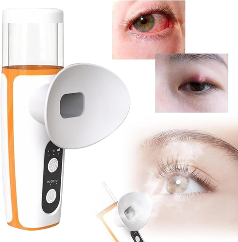 JBGYNU 20ml 3 Nano Eye Mist Sprayer, Eye Steamer for Dry Eye, Water Tank Capacity, with Cold & Hot Compress Modes
