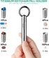 TISUR Micro Keychain Pill Holder, Waterproof Titanium Pill Case for Travel, Purse, Pocket, Extended Upgrade