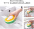 WishLotus 4Pcs Dish Cleaning Sponges, Cute Fruit-Shape Thickened Kitchen Sponge, Multifunctional Wipe for Dishes