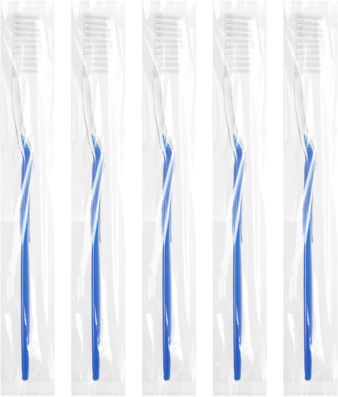 100 pcs Prepasted Disposable Toothbrushes, Individually Wrapped, Travel Toothbrushes for Homeless Gift