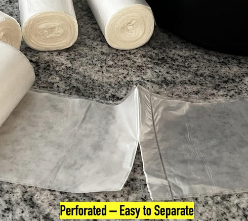 Small Trash Bags CCLINERS, 1.2 Gallon, 240 Small Clear Garbage Bags for Mini Bathroom