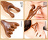 M.lemo925 (5+2-Claws) Golden Sandalwood Massager Tool Eye Massage Device Scalp Gua Sha Wooden Comb Forehead Massage