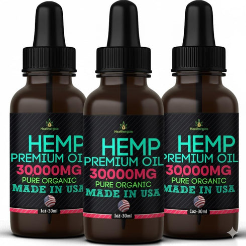 Hemp Oil for Sleep-3 Pack Organic Hempoil, Full Flavor Natural Benefits, for