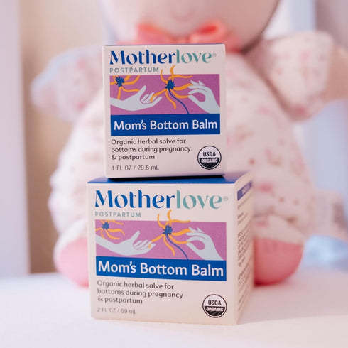 Motherlove Mom's Bottom Balm, 1 oz Organic Herbal Salve for Pregnancy & Postpartum