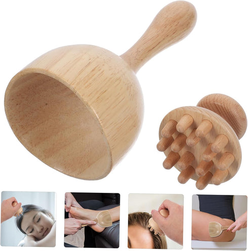 Set 1 Set Didiseaon Wooden Massage Tool Portable Body Massager for Home Travel Torch Octopus Design
