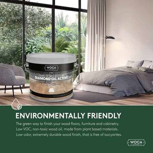 WOCA Denmark Diamond Oil Active, Smoke Brown - 0.9 oz Wood Finish for Furniture, Floors, and Cabinets