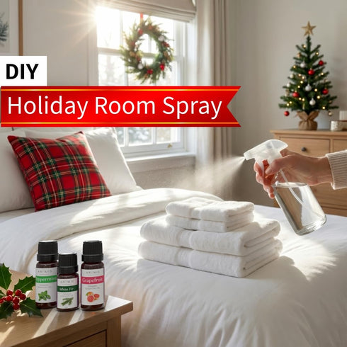 Set 3 150 Evergreen Holiday Essential Oil Kit of Oils - Includes Wildcrafted Utah White Fir, Orgnaic Peppermint