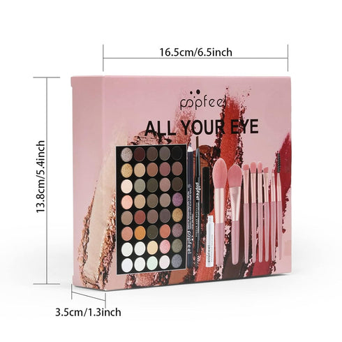 Pure Vie All-in-One Holiday Gift Makeup Set, Essential Starter Bundle for Women - Full Makeup Kit