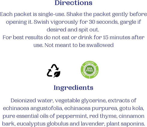 Tonic Traveler Mouthwash Minis (12 Pack) + Bamboo Toothbrush - Natural Alcohol-Free Mouthwash for Gum Health & Bad