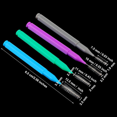 100 Pieces Interdental Brush Toothpick Dental Hygiene Flosser Cleaners for Oral Tooth Cleaning Tool (Attractive Colors)