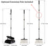 Broom and Dustpan Set for Home, Indoor Upright Dustpan Combo with Long Handle for Kitchen, Office