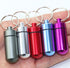 EFFIET 5 Packs Mini Keychain Pill Holder Fob, Waterproof Portable Tablets Container Case for Outdoor Camping