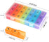 Weekly Pill Organizer 3-Times-A-Day, 7 Day Pill Box with Large Compartments for Vitamins and Supplements