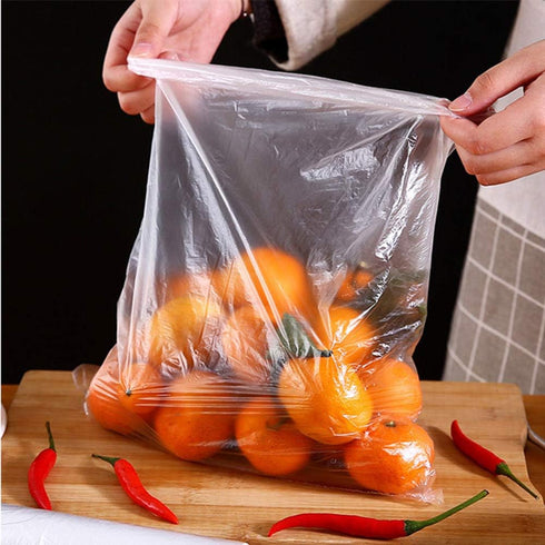 3 Rolls Plastic Bags Disposable Food Storage - 3 Sizes, 240pcs Bags