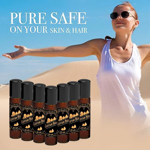 Bargz Natural Egyptian Musk Oil 0.33oz/10ml - Pure Perfume Fragrance for Skin, Hair, Body & Massage