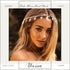 Urieo Boho Moon Head Chain, Vintage Gold Crystal Tassel Forehead Hair Chain Accessories