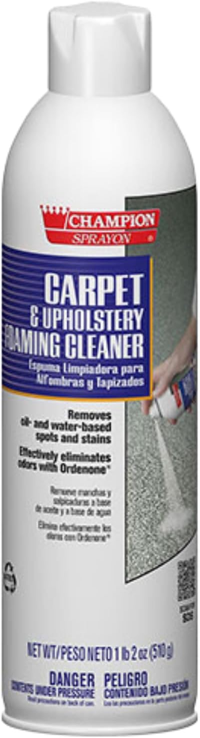 Champion Sprayon Carpet & Upholstery Foaming Cleaner net 18 oz. 1 Count, Purple