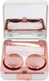 Honbay Fashion Marble Contact Lens Case, Portable Kit with Mirror (Square) (Rose Gold)