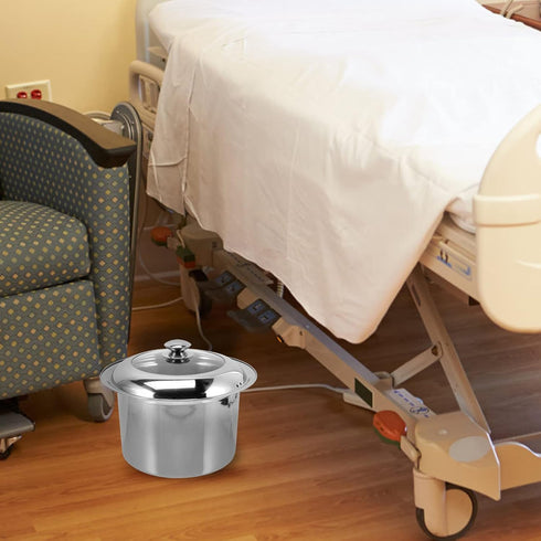 Portable Stainless Steel Spittoon Urinal - Easy to Clean Bedside Potty