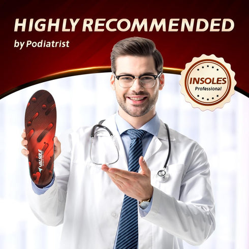 VALSOLE Heavy Duty Support Orthotics - 220+ lbs Plantar Fasciitis High Arch Support Insoles for Men Women, Shock
