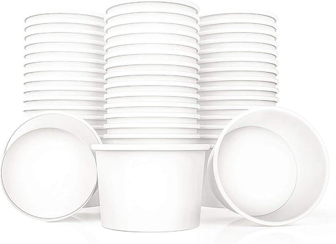 Sheriffdrink Frozen Frozen Pack 100 Ice Cream Paper Cups Yogurt Cup White Dessert Bowls Dessert Supplies